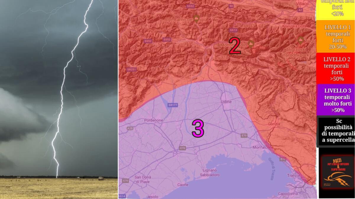 «Possibili nubifragi, grandinate e forte vento»: la previsione di "Pazzi per il Meteo Goriziano" - 