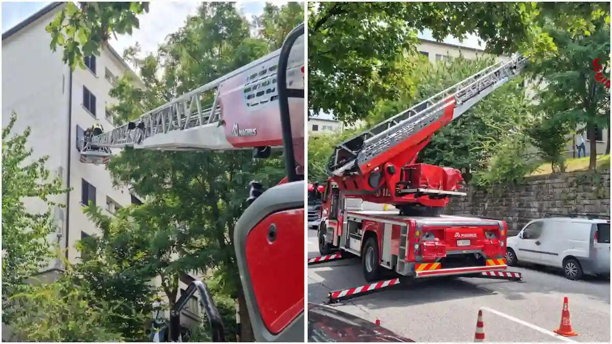Fiamme nelle cantine di un condominio, evacuata l'intera palazzina: inquilini in salvo - 