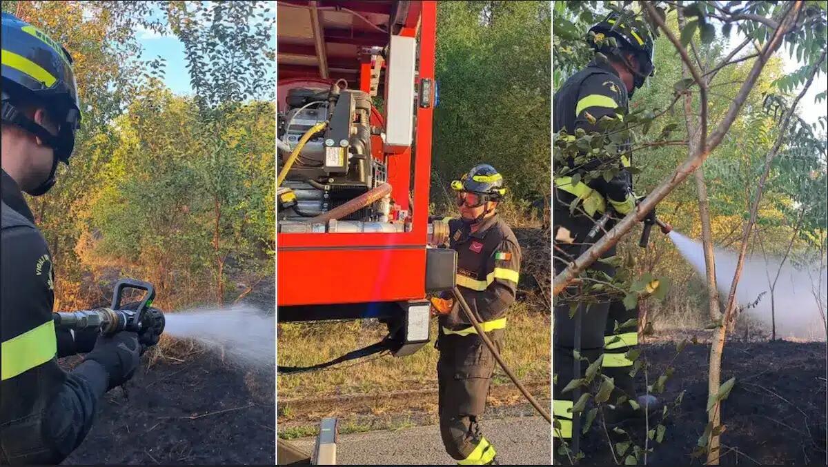 Gorizia, sterpaglie a fuoco alle porte della città: le fiamme alimentate dal vento | FOTO - 