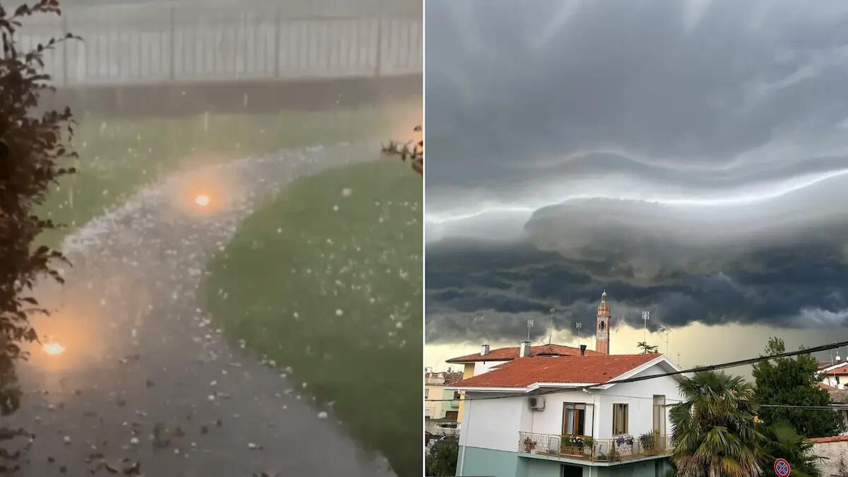 Cieli da paura e grandine fino a 4 cm: domenica di maltempo in Friuli | VIDEO - FOTO - 
