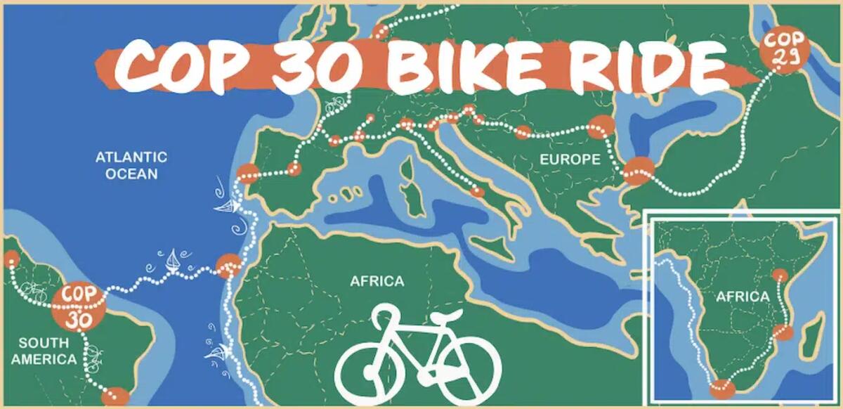 In bicicletta per il clima: la staffetta globale COP30 attraversa il Friuli - 