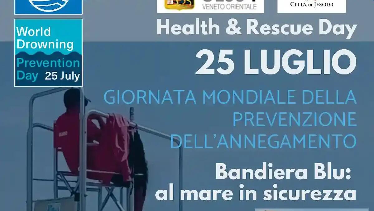 Health & Rescue Day a Jesolo: maxi esercitazione in mare per prevenire gli annegamenti -