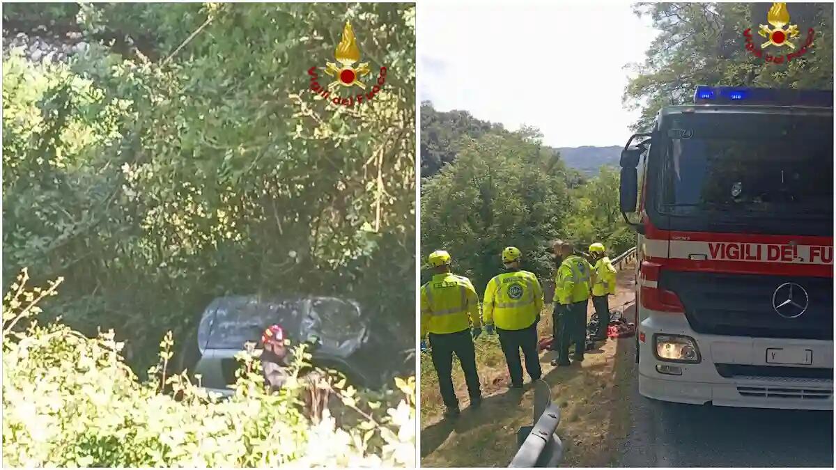 Precipita con l'auto per 30 metri, finisce nel burrone sottostante: miracolosamente illesa una 59enne - 