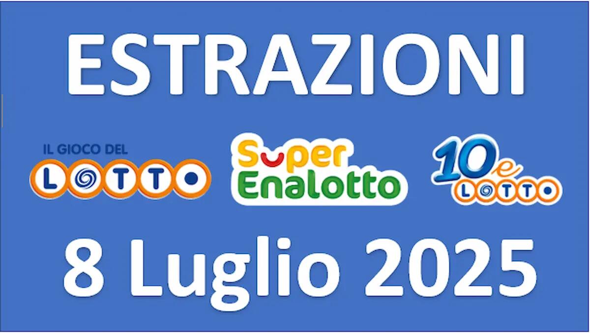 Estrazioni Lotto, Superenalotto e 10eLotto: i numeri estratti e le vincite di oggi 8 luglio 2025 -