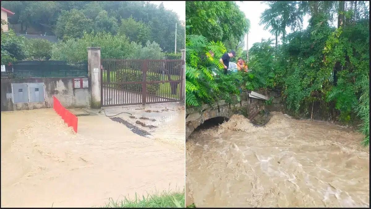 Maltempo, a Muggia esonda il torrente Menariol. Gli aggiornamenti e le immagini - 