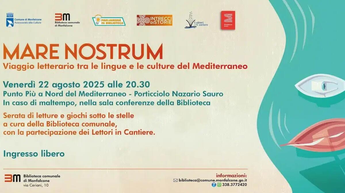 Mare Nostrum porta a Monfalcone un viaggio tra lingue, storie e culture del Mediterraneo - 
