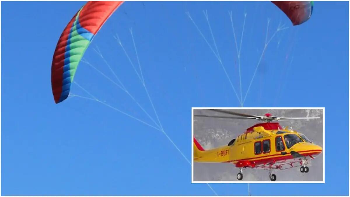 Paura sul Monte Grappa, pilota di parapendio rimane impigliato ai rami di un albero: sospeso a 5 metri -
