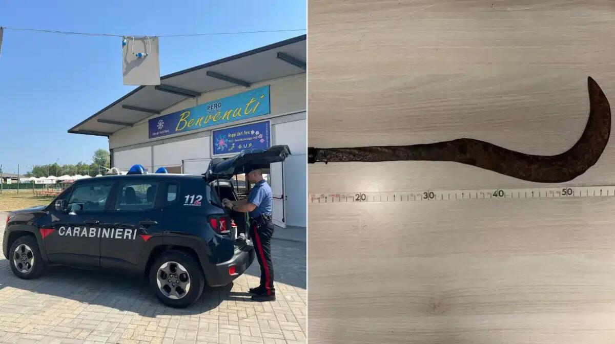 Ubriaco minaccia un uomo con una roncola da fieno a una sagra: denunciato 55enne - 