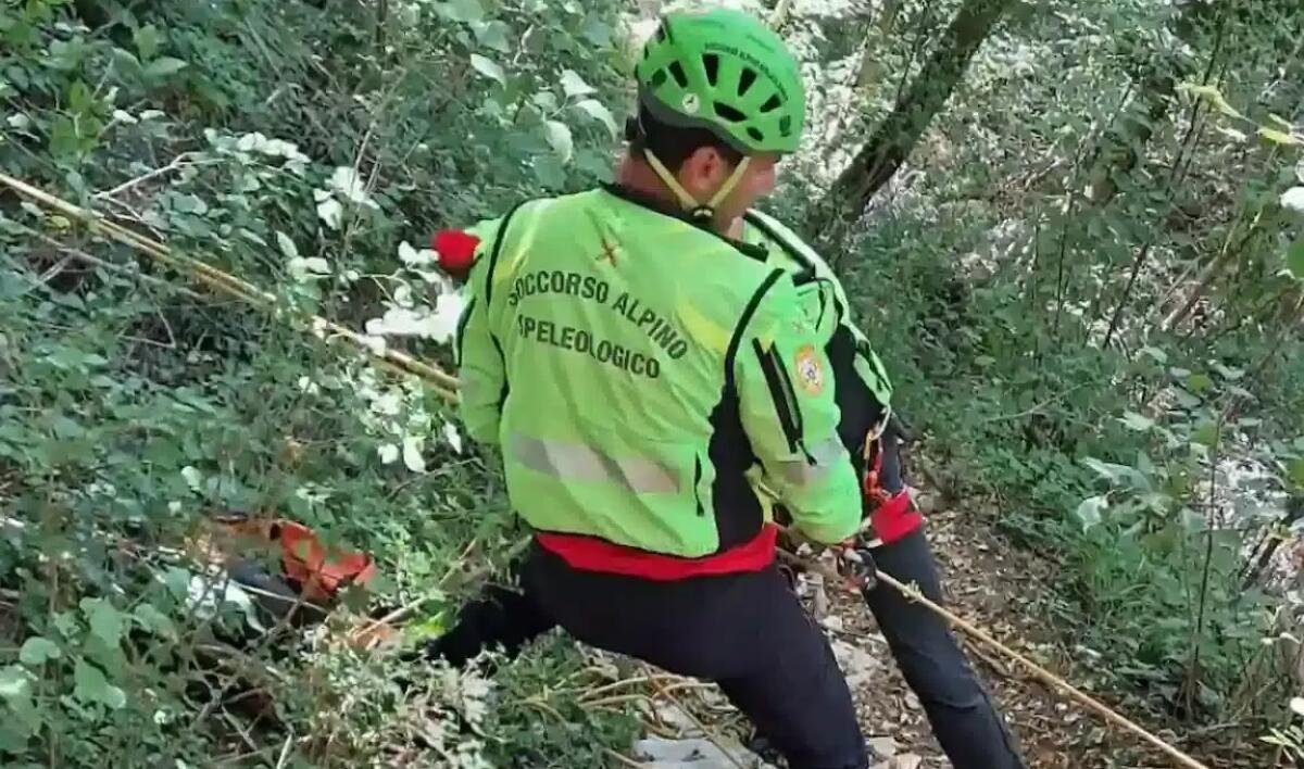 Scivola sul sentiero, rimane aggrappata a un albero: imbragata e salvata dal Soccorso alpino -