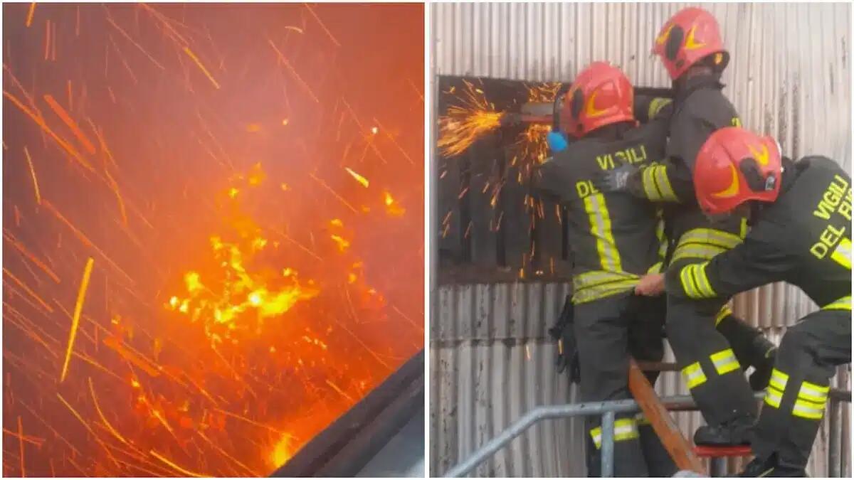 Incendio nel deposito di un'azienda: l'imponente intervento, squadre da tutto il Friuli | VIDEO - 