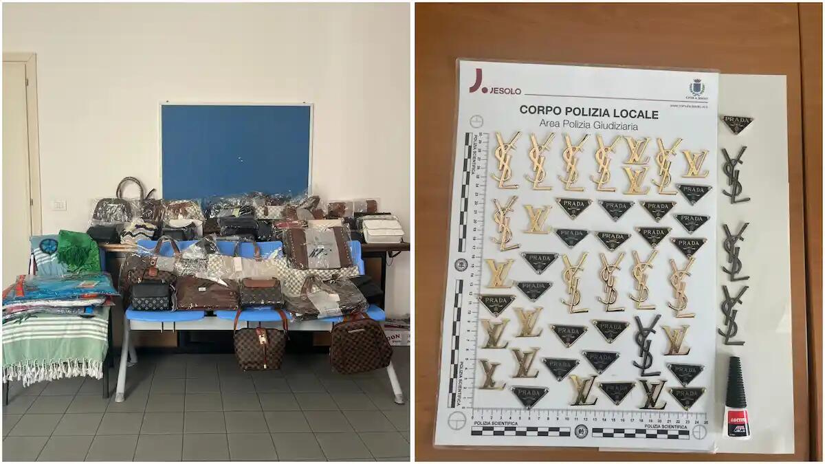 Sequestrate 100 borse false e matrici metalliche, identificati diversi soggetti: blitz all'alba -