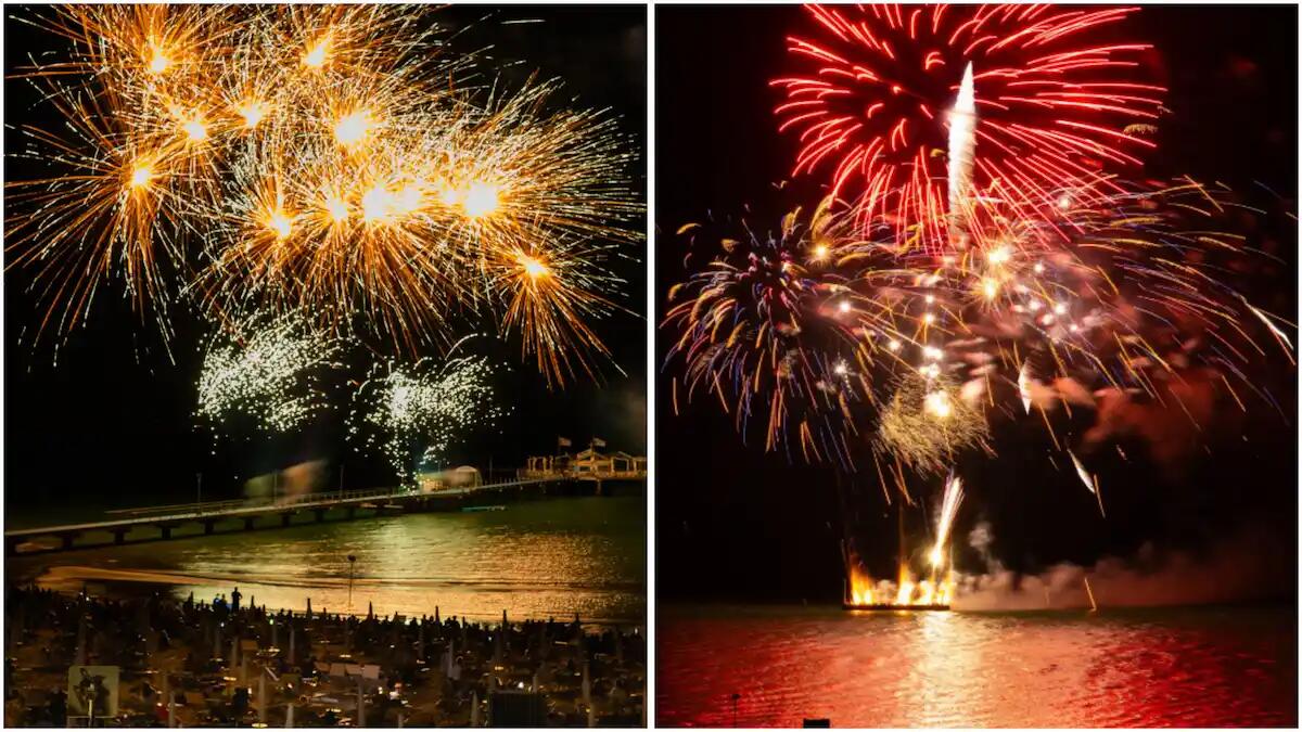 Sguardo all'insù e 30 minuti di pura magia: l’Incendio del Mare incanta Lignano e migliaia di persone | FOTO -