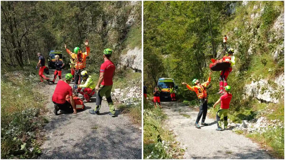 Discesa in bici dal Piancavallo finisce male: ciclista sbalzato a terra, elitrasportato a Udine | FOTO - 