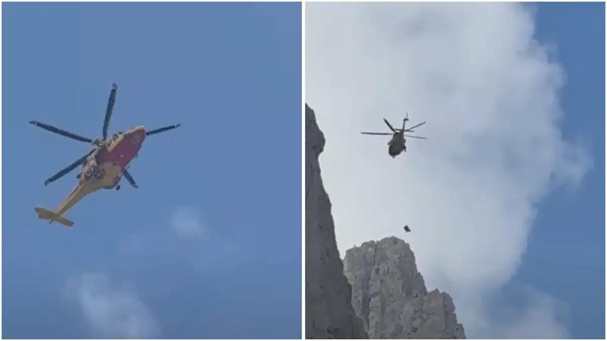 Arrampicata in coppia finisce male: lui cade e si ferisce, la compagna colpita da un sasso | VIDEO - 