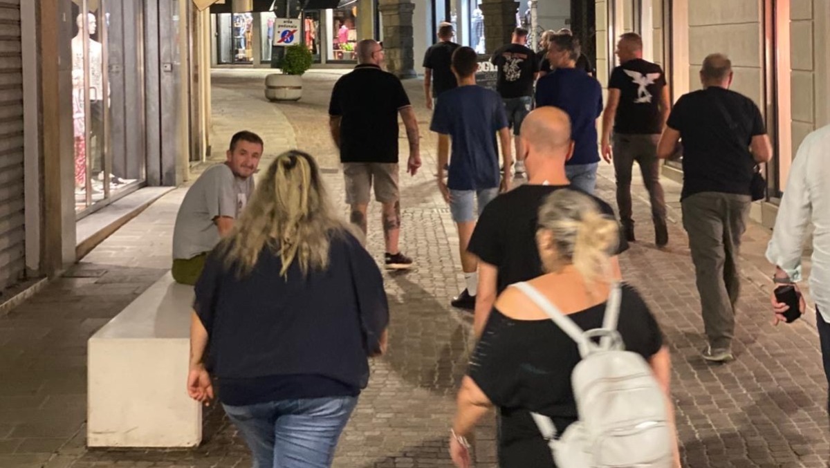 Partecipazione a Monselice per la passeggiata serale di Forza Nuova sulla sicurezza - 