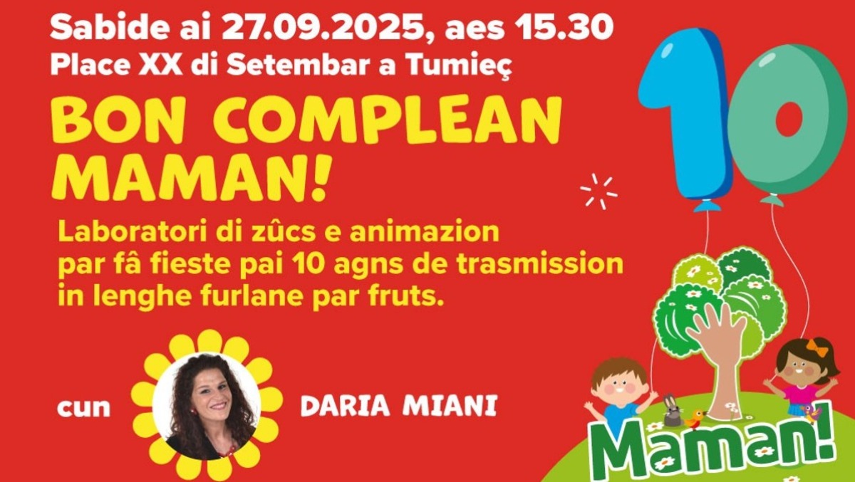 A Tolmezzo i bambini festeggiano i 10 anni di “Maman!” con un laboratorio creativo in friulano - 
