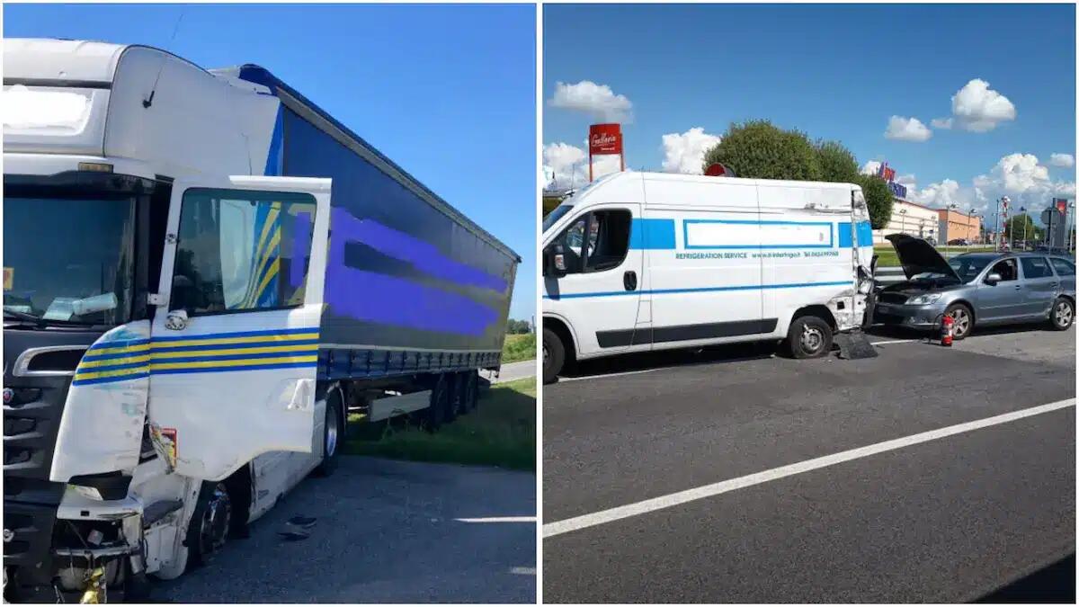 Pradamano, malore mentre guida il camion: si schianta contro 3 veicoli e finisce nel fosso | FOTO - 