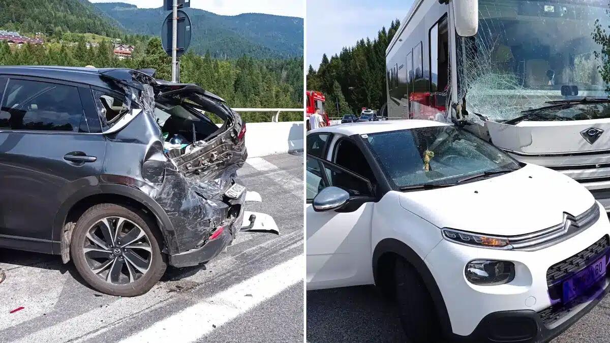 Incidente sull’A23 a Tarvisio, scontro tra un camper e due auto: tre feriti - 
