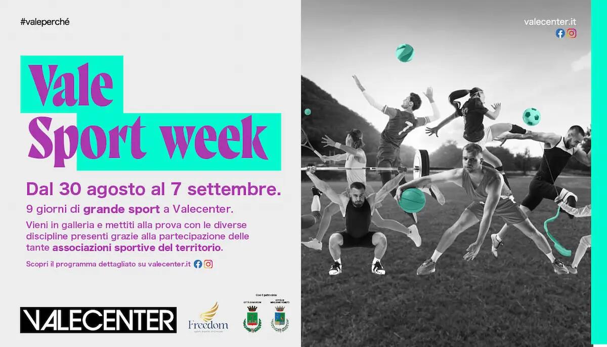 Sport Week Valecenter: a Marcon nove giorni di sport e inclusione -