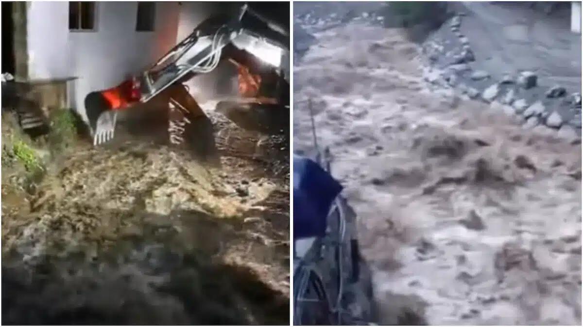 Piogge intense causano esondazioni e frane: spaventosi fiumi vicino alle case | VIDEO - 