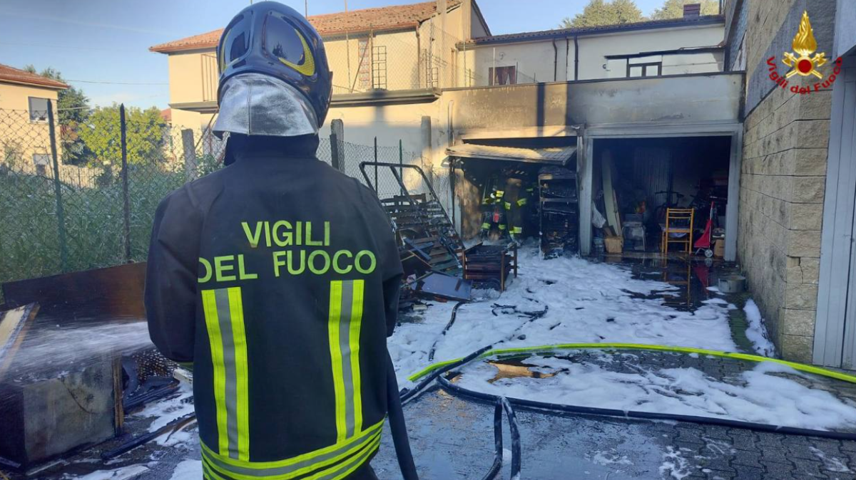 L'intervento dei Vigili del fuoco