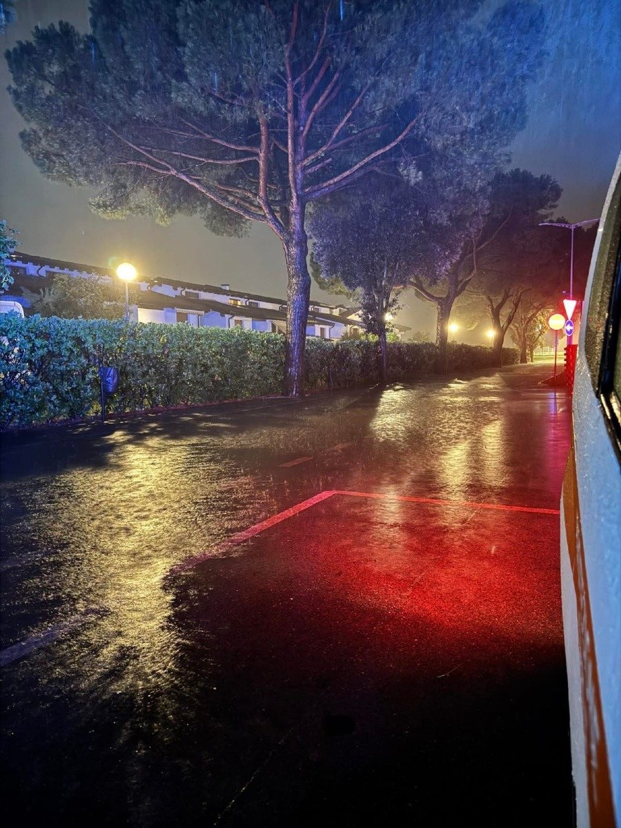 Allagamenti nella foto della Protezione civile di Latisana