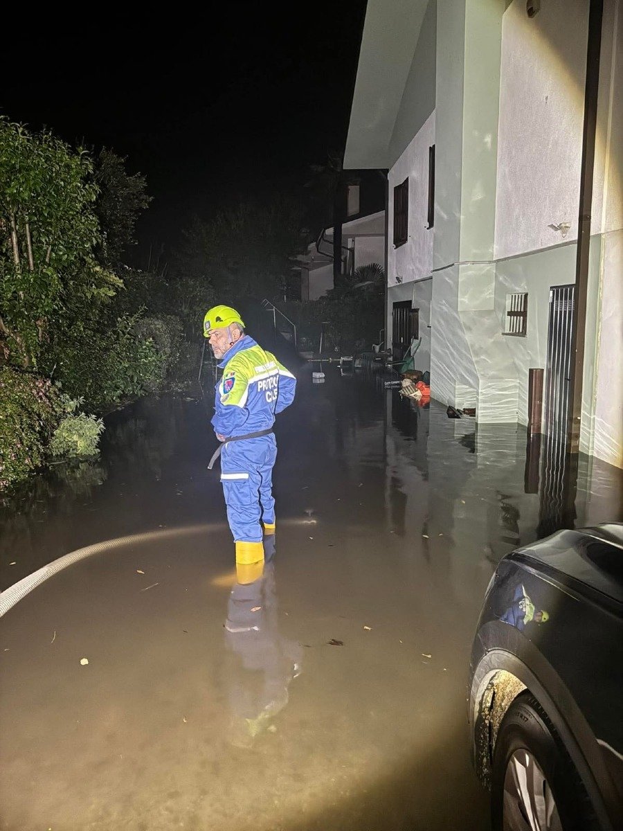 Allagamenti nella foto della Protezione civile di Latisana