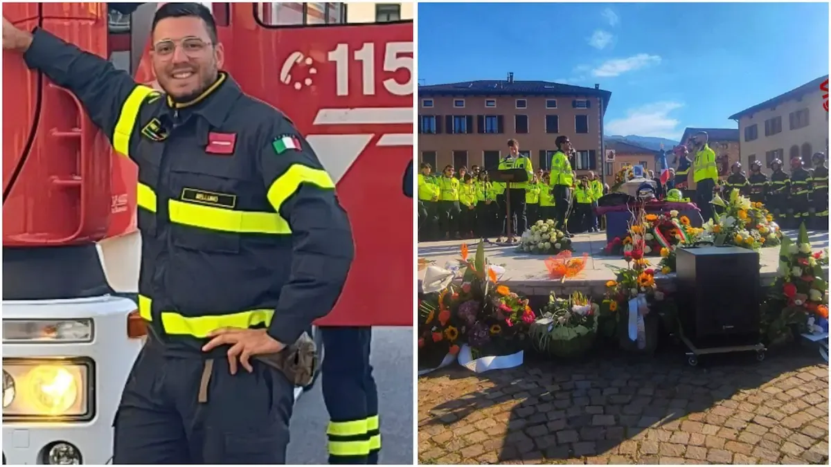 Folla in piazza per l’addio a Daniel, vigile del fuoco volontario e infermiere morto a 28 anni - 