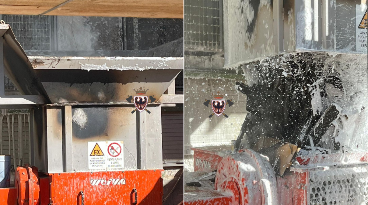Principio di incendio in falegnameria: lavoratori e pompieri contengono le fiamme - FOTO - 