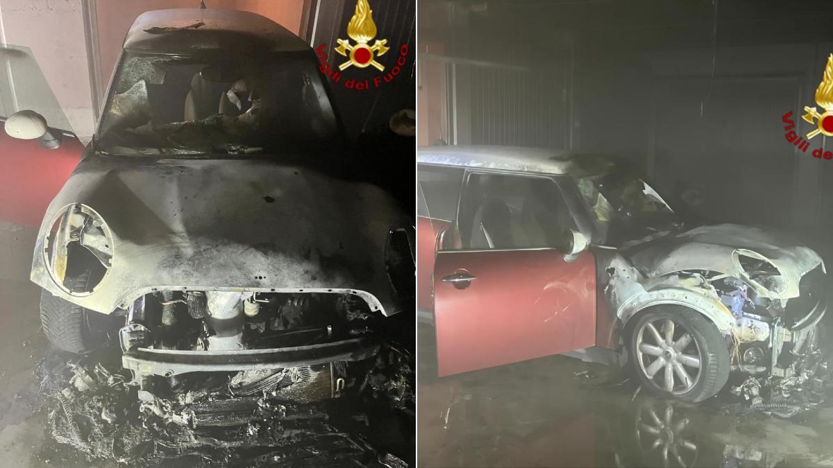Auto improvvisamente a fuoco nel garage sotterraneo: evacuati i residenti -