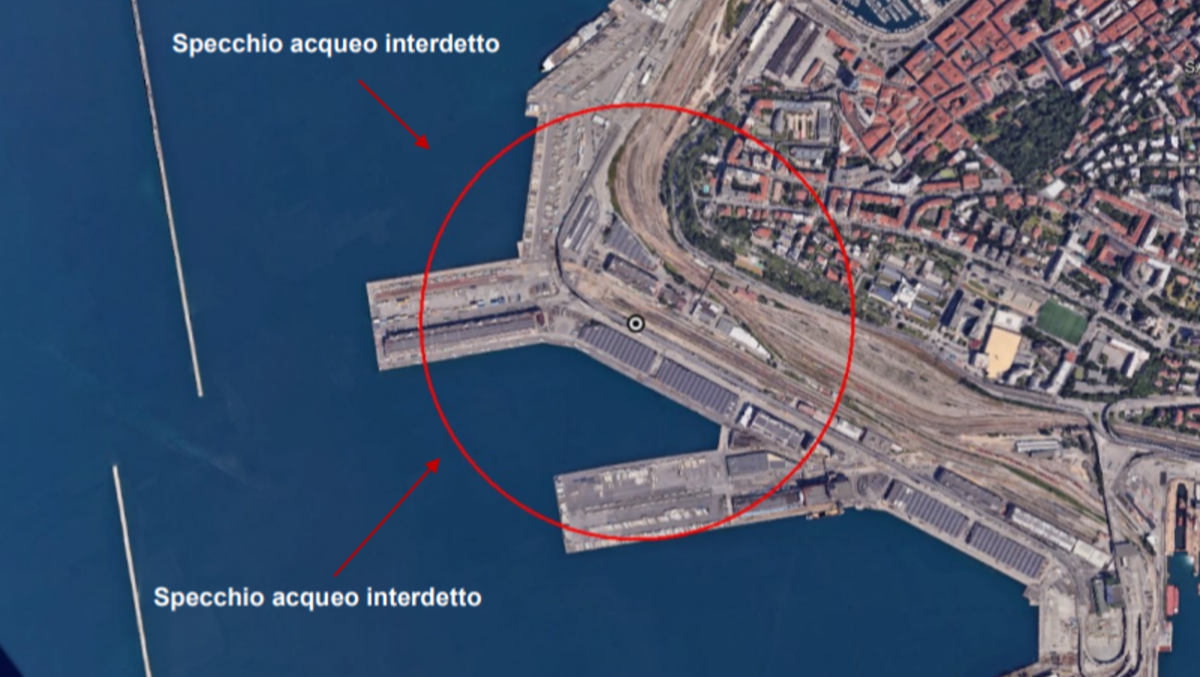 Brillamento ordigno bellico al Porto di Trieste: interdizione temporanea dello specchio acqueo -
