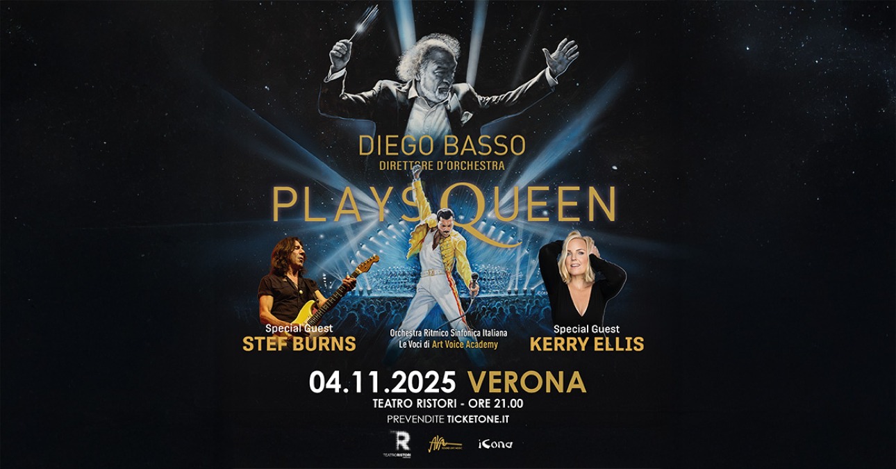 Kerry Ellis e Stef Burns al Teatro Ristori di Verona con Diego Basso Plays Queen - 