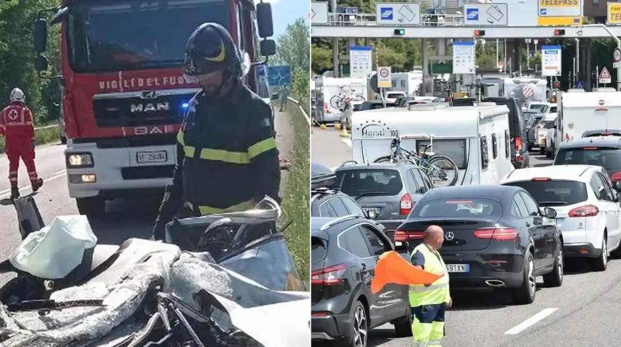 Furgone si schianta contro la cuspide all'uscita dell'A22: ferito 52enne, svincolo chiuso - Immagine di repertorio