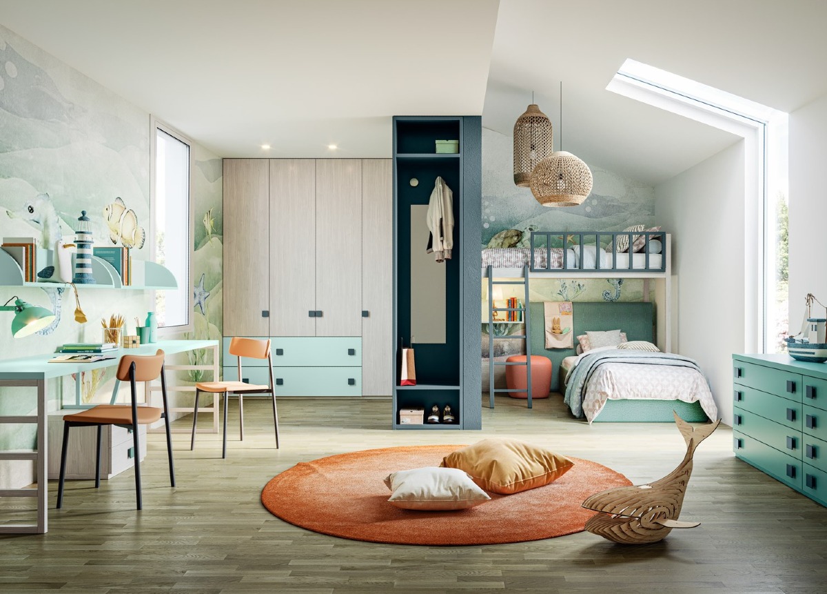 Qualità artigianale e spazio intelligente nelle camerette Giessegi - 