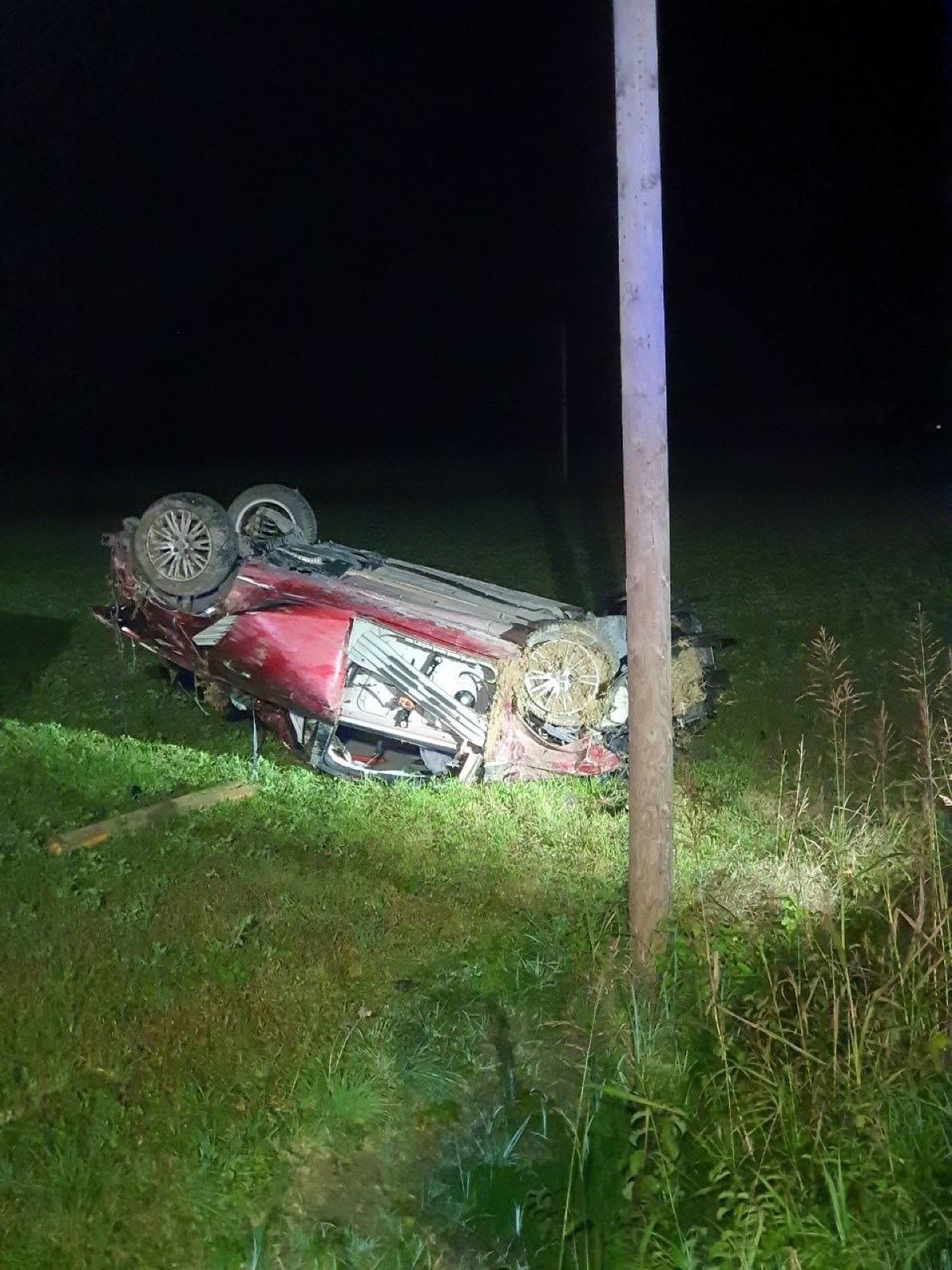Sterza di colpo per evitare un capriolo e finisce con l'auto ribaltata: conducente illeso - 