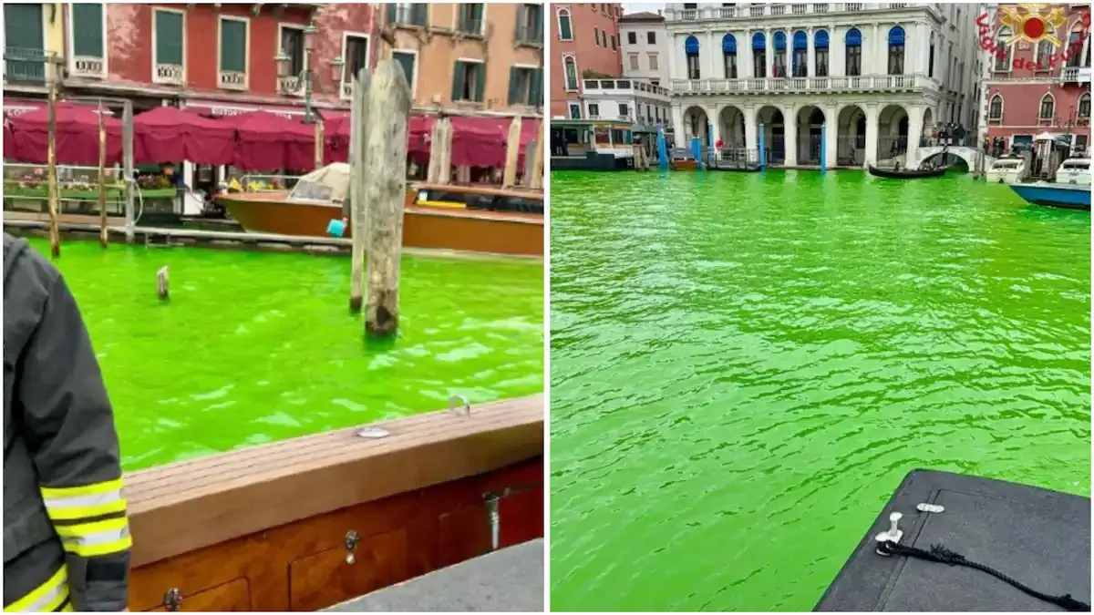 Canal Grande imbrattato di verde: cosa sta succedendo a Venezia. Zaia: «Gesto che ferisce la città» - 