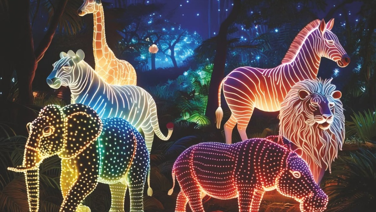 Cervignano inaugura lo “Zoo luminoso”: 25 animali di luce accendono la magia del Natale - 