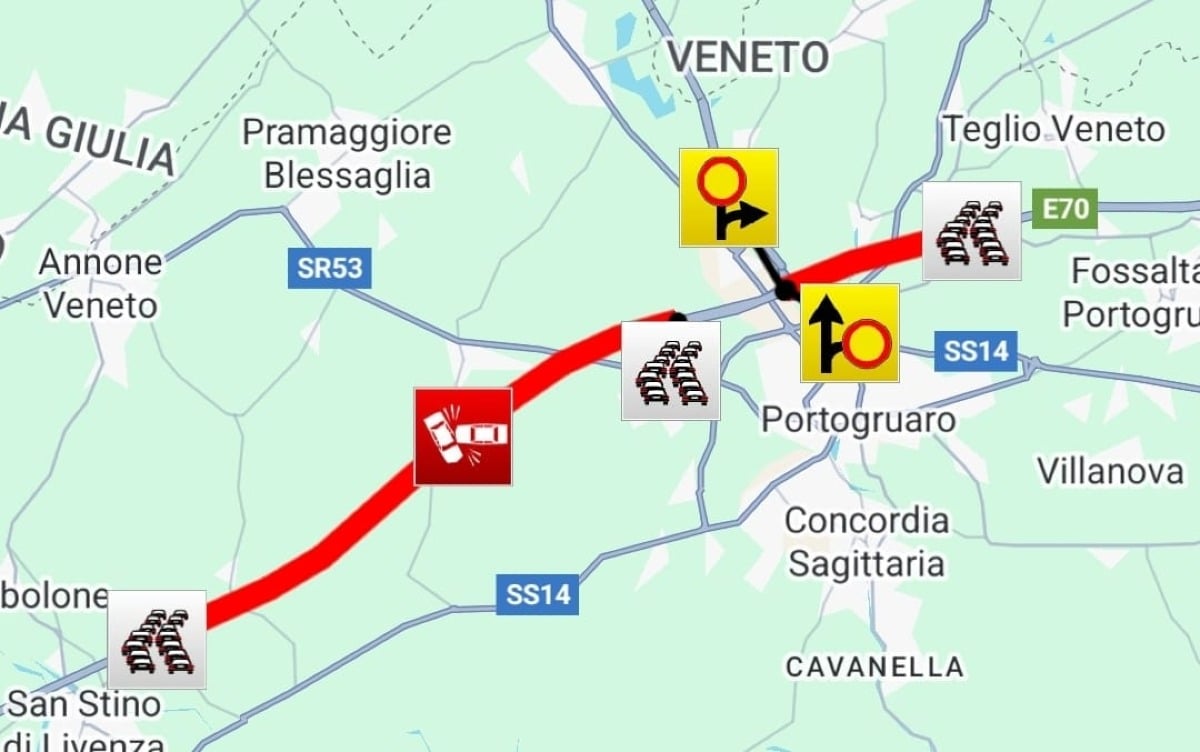 Incidente in A4, scontro tra 3 camion: autostrada bloccata tra Portogruaro e San Stino - 