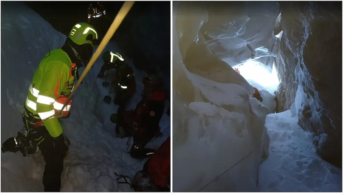 Valanga travolge un 31enne: trovato all’interno di un crepaccio | FOTO - 