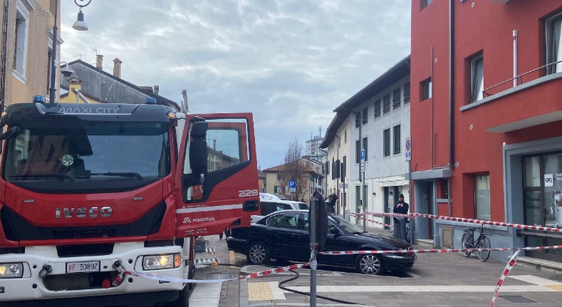 L'intervento dei Vigili del fuoco