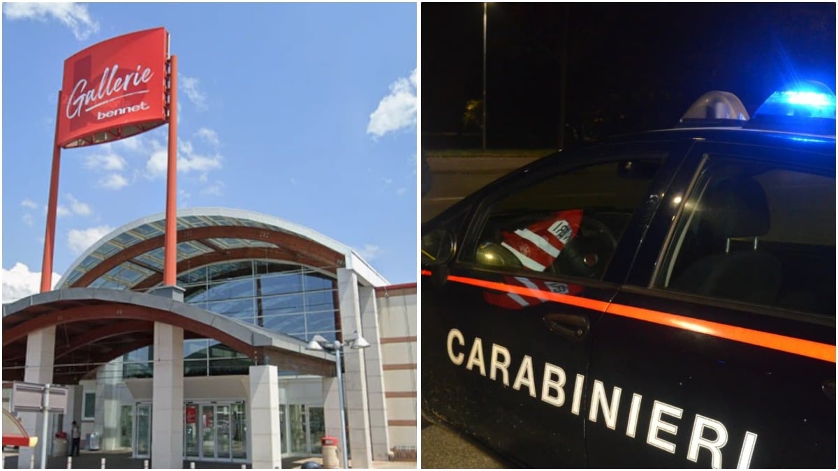 Rubano un’auto e la usano per sfondare l’ingresso del centro commerciale di Pradamano - A sinistra le Gallerie Bennet di Pradamano