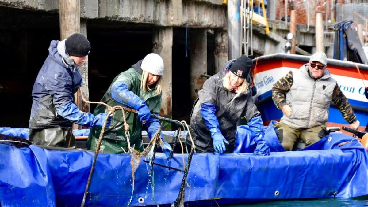 I gondolieri sub sfidano il freddo a Venezia: rimossi 7 quintali di rifiuti dai fondali - 