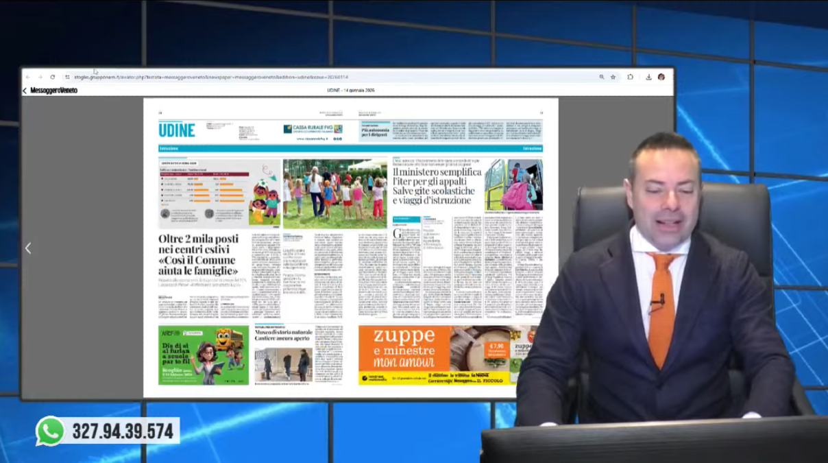 La Rassegna stampa di Nordest24, puntata di mercoledì 14 gennaio 2026 | VIDEO - 