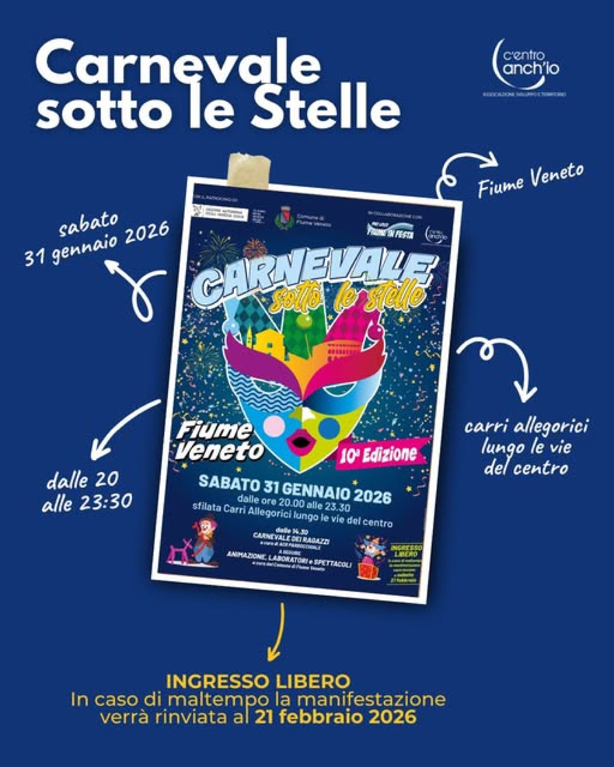 Quando la comunità ritrova sé stessa sotto il cielo di Carnevale - Foto: Carnevale sotto le Stelle/Facebook