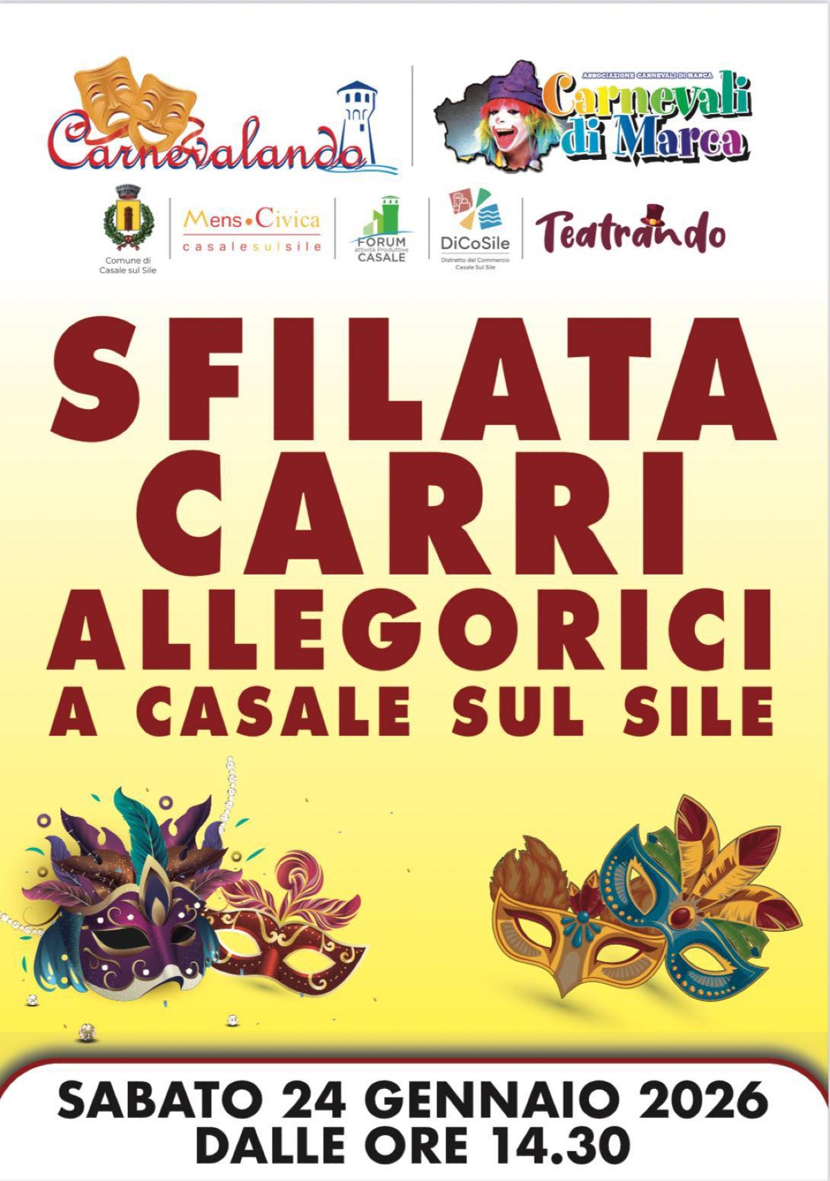 Casale sul Sile riscopre il Carnevale: tornano i carri allegorici dopo 40 anni - 