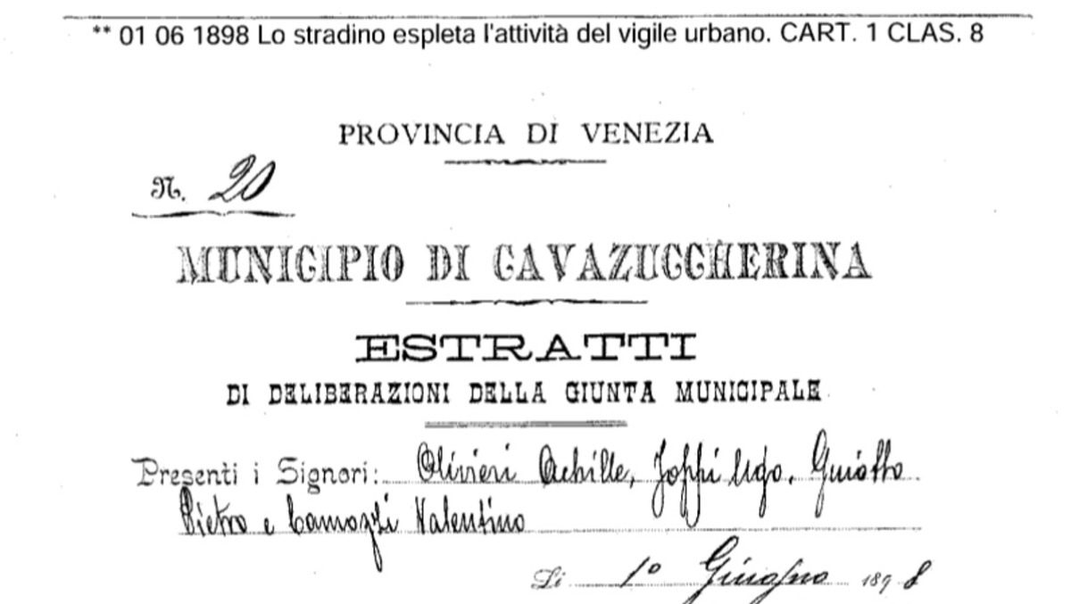 Incredibile a Jesolo, ritrovato documento che attesta la nascita della Polizia Locale - 