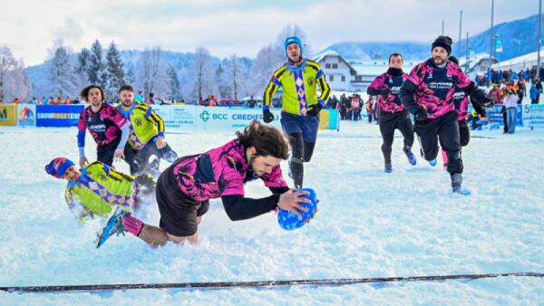 Prima giornata da record a Tarvisio per lo Snow Rugby 2026