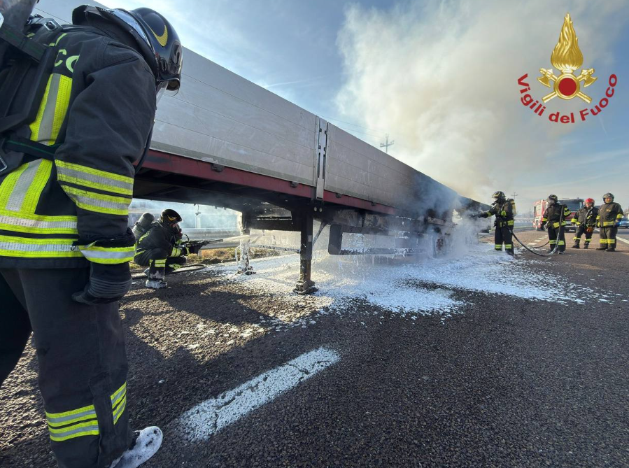 L'intervento dei Vigili del fuoco