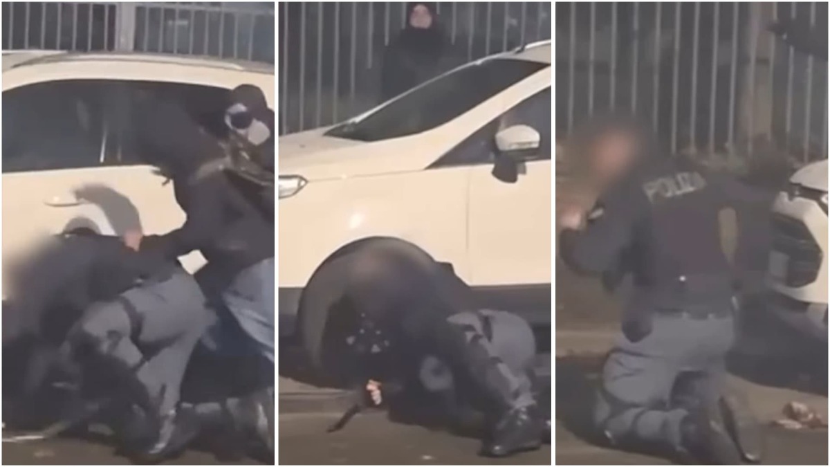 Orrore durante una manifestazione: poliziotto picchiato e preso a martellate | FOTO - Le immagini dell'aggressione
