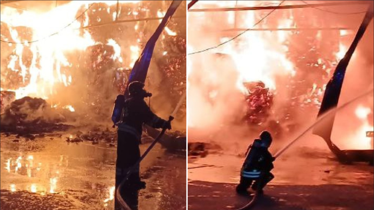 Fiaschetti di Caneva, maxi incendio in un’azienda agricola: bruciano 500 rotoballe, animali in salvo